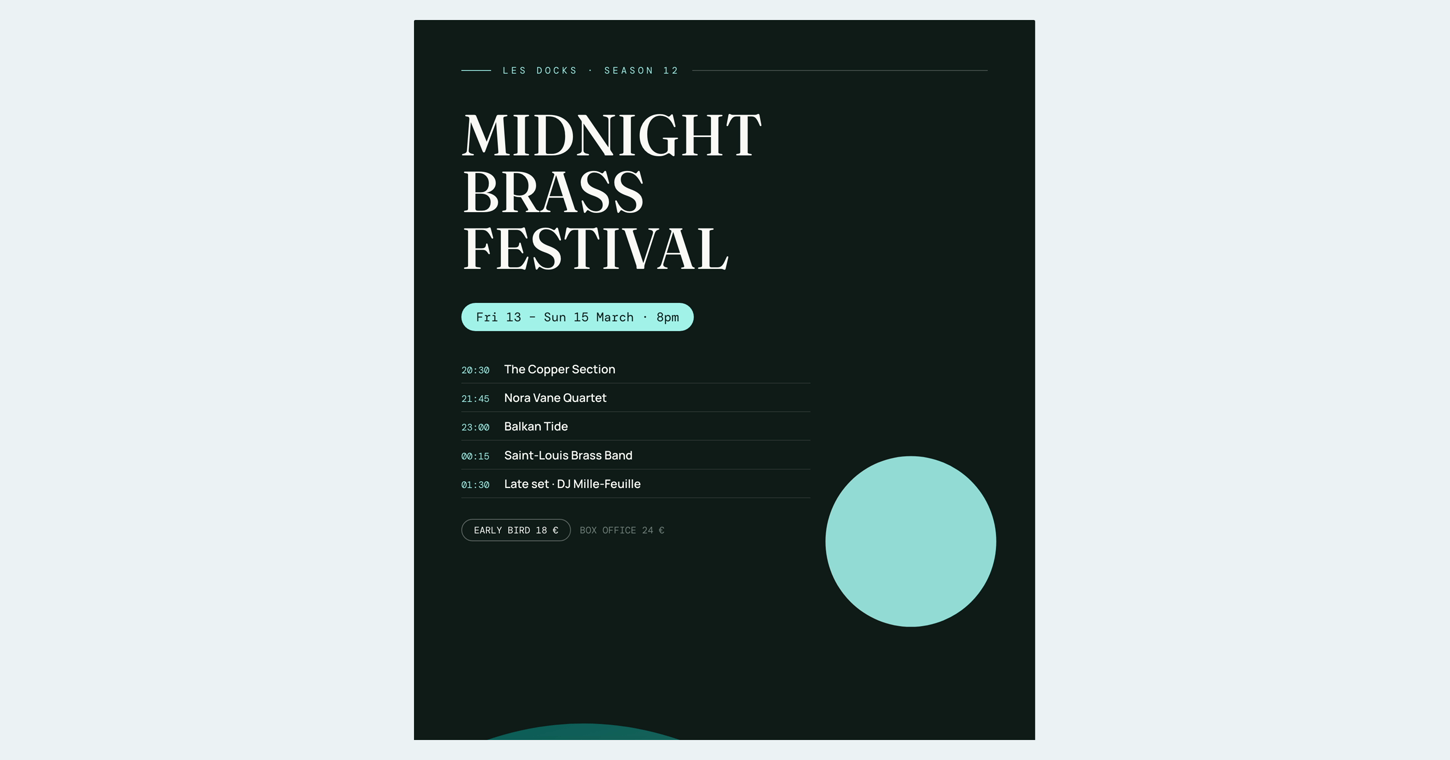 An event poster